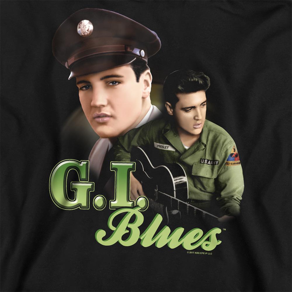 Black - Side - Elvis Presley Unisex Adult G.I. Blues Sweatshirt