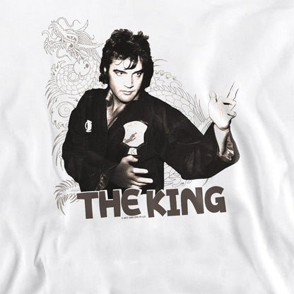 White - Side - Elvis Presley Unisex Adult Fighting King Sweatshirt