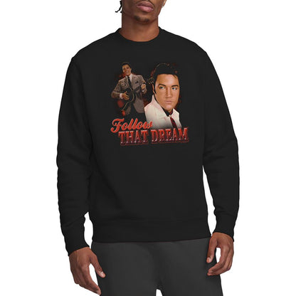 Black - Back - Elvis Presley Unisex Adult Follow That Dream Sweatshirt