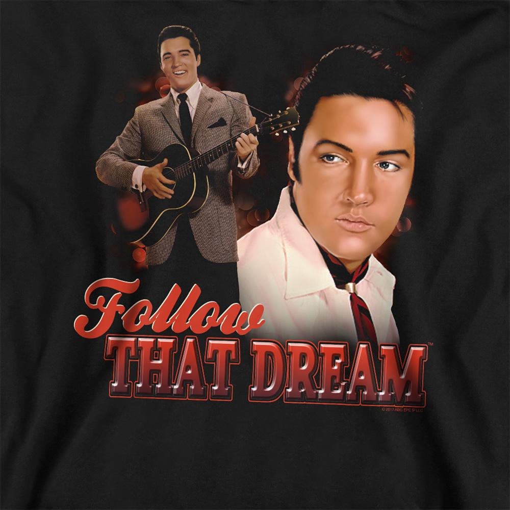Black - Side - Elvis Presley Unisex Adult Follow That Dream Sweatshirt