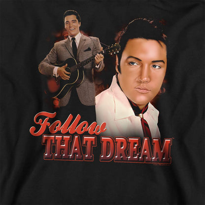 Black - Side - Elvis Presley Unisex Adult Follow That Dream Sweatshirt