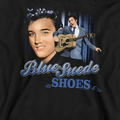 Black - Side - Elvis Presley Unisex Adult Blue Suede Shoes Sweatshirt