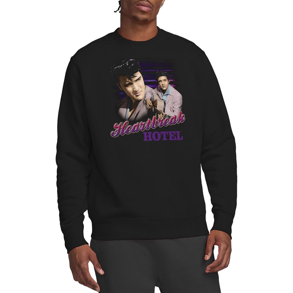 Black - Back - Elvis Presley Unisex Adult Heartbreak Hotel Sweatshirt