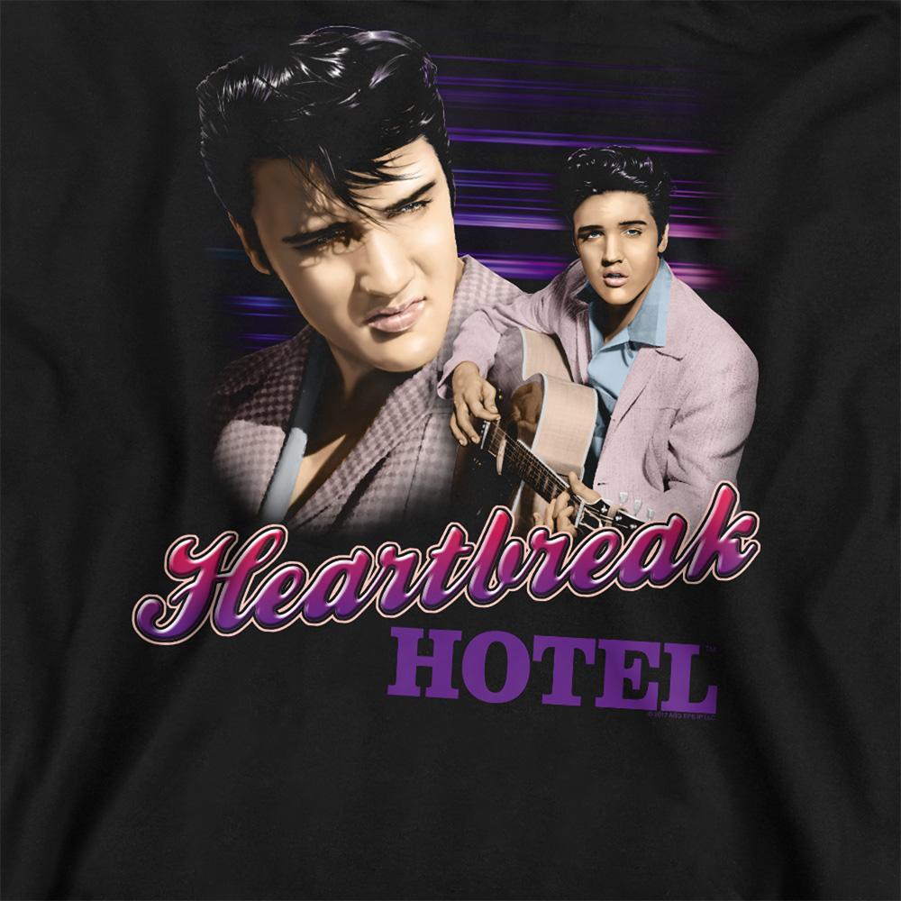 Black - Side - Elvis Presley Unisex Adult Heartbreak Hotel Sweatshirt
