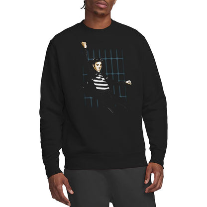 Black - Back - Elvis Presley Unisex Adult Blue Bars Sweatshirt