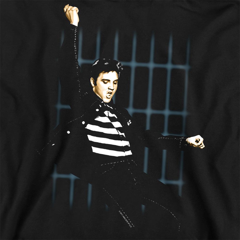 Black - Side - Elvis Presley Unisex Adult Blue Bars Sweatshirt
