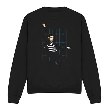 Black - Front - Elvis Presley Unisex Adult Blue Bars Sweatshirt