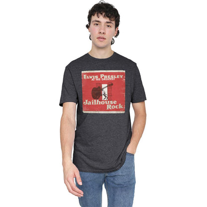 Charcoal - Back - Elvis Presley Unisex Adult Greatest T-Shirt