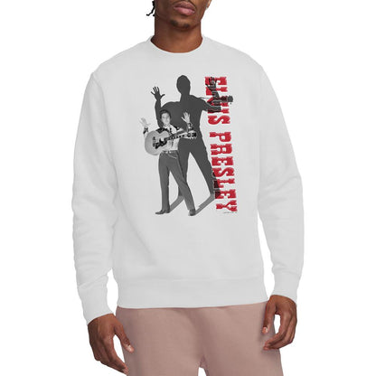 White - Side - Elvis Presley Unisex Adult Look No Hands Sweatshirt