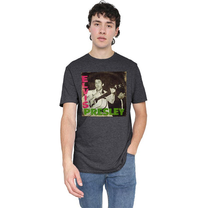 Charcoal - Back - Elvis Presley Unisex Adult First Lp T-Shirt