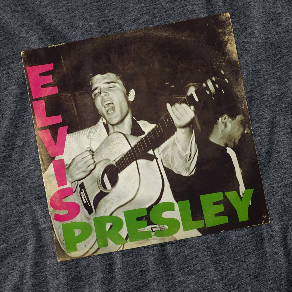 Charcoal - Side - Elvis Presley Unisex Adult First Lp T-Shirt