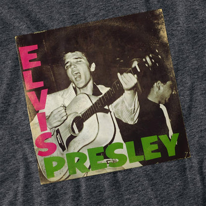 Charcoal - Side - Elvis Presley Unisex Adult First Lp T-Shirt