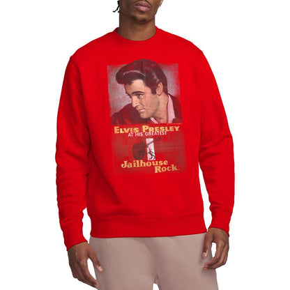 Red - Back - Elvis Presley Unisex Adult Jailhouse Rock Sweatshirt