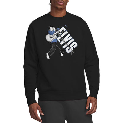 Black - Back - Elvis Presley Unisex Adult On His Toes Sweatshirt