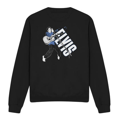 Black - Front - Elvis Presley Unisex Adult On His Toes Sweatshirt