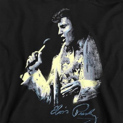 Black - Side - Elvis Presley Unisex Adult Painted King Sweatshirt