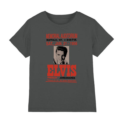 Charcoal - Front - Elvis Presley Childrens-Kids Buffalo 1956 T-Shirt