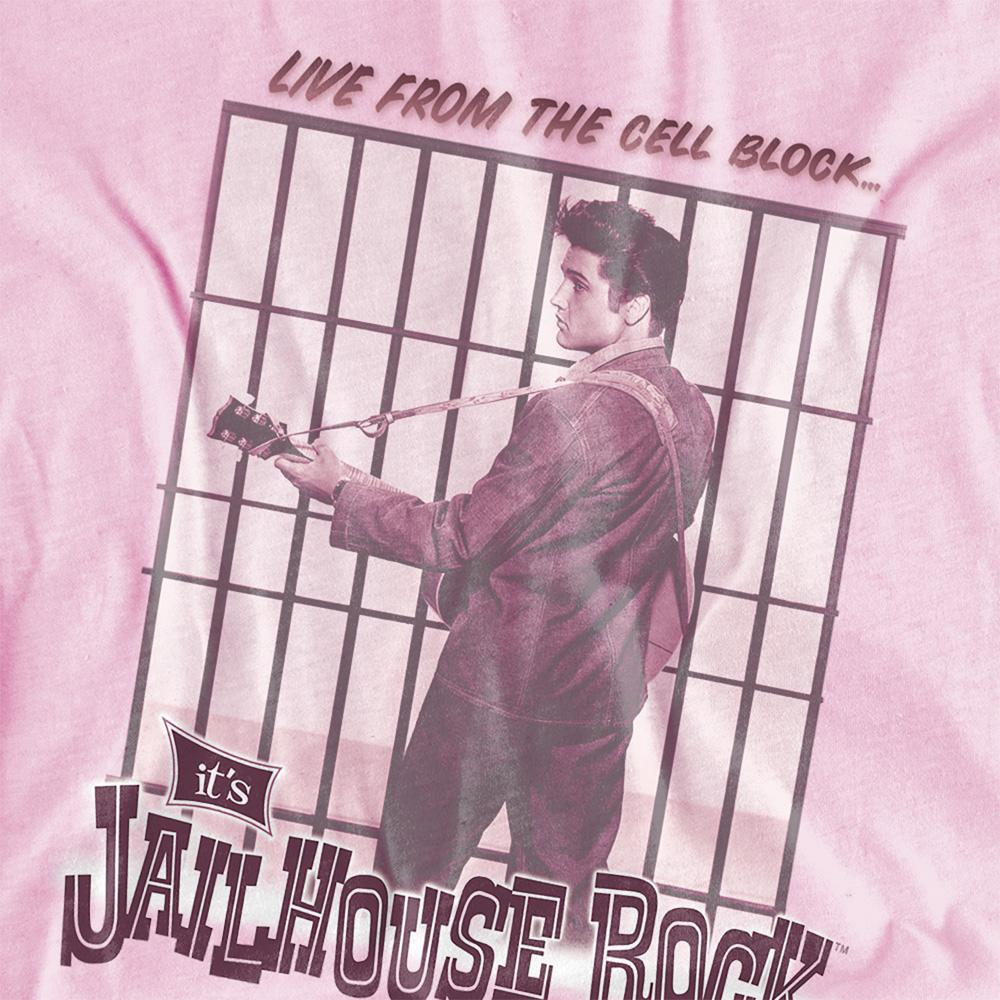 Pink - Side - Elvis Presley Childrens-Kids Cell Block Rock T-Shirt