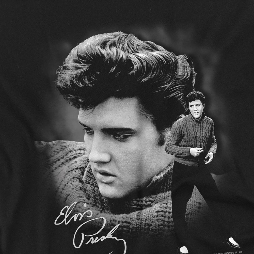 Black - Side - Elvis Presley Childrens-Kids Sweater T-Shirt