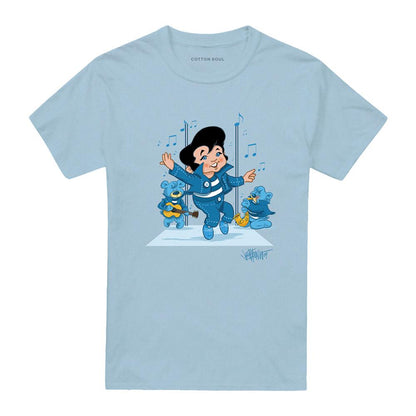 Light Blue - Front - Elvis Presley Unisex Adult Jailhouse Rocker T-Shirt