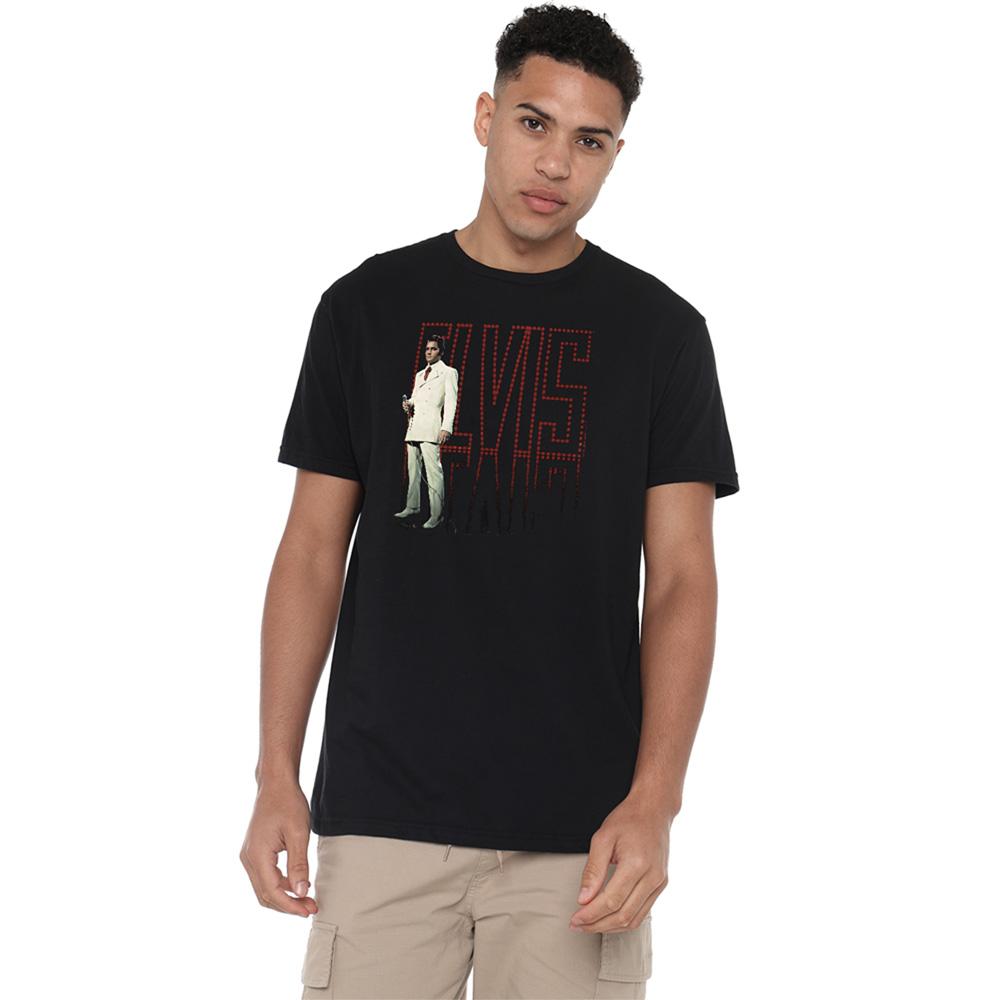 Black - Back - Elvis Presley Unisex Adult White Suit T-Shirt