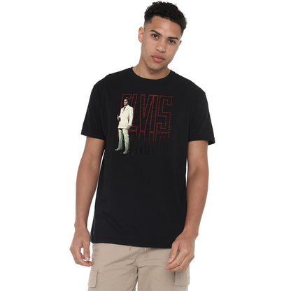 Black - Back - Elvis Presley Unisex Adult White Suit T-Shirt