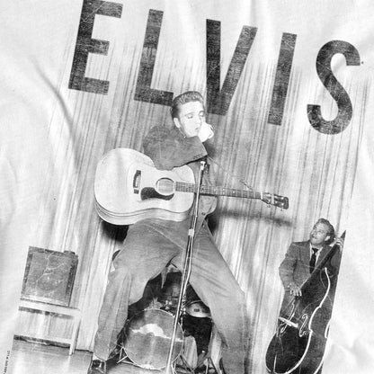 White - Pack Shot - Elvis Presley Unisex Adult With The Band T-Shirt