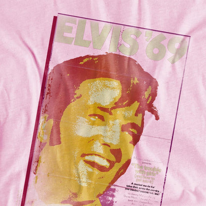 Pink - Side - Elvis Presley Childrens-Kids Trouble With Girls T-Shirt