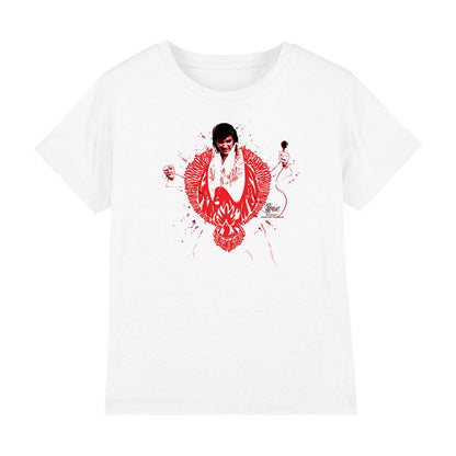 White - Front - Elvis Presley Childrens-Kids Red Pheonix T-Shirt