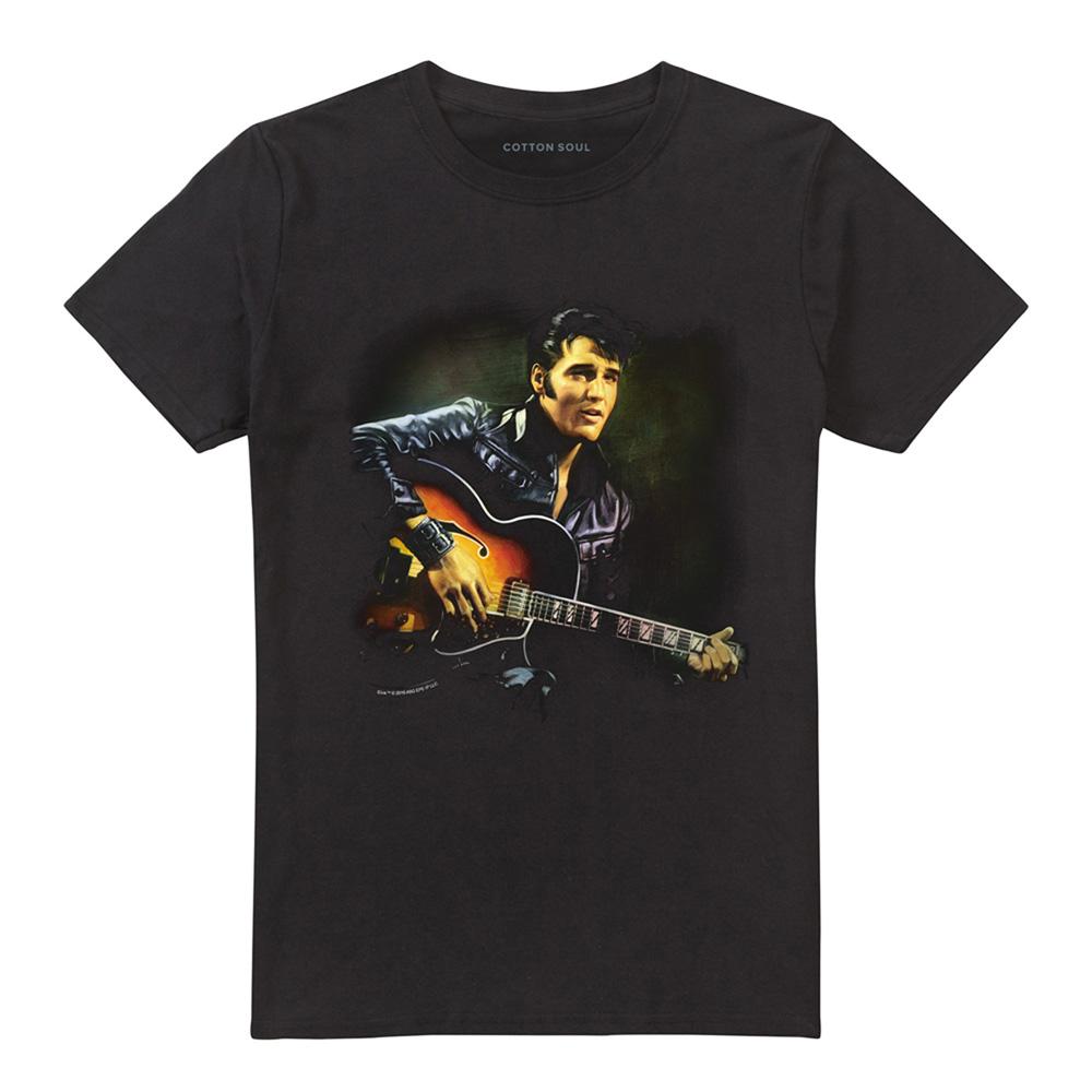 Black - Front - Elvis Presley Unisex Adult 1968 T-Shirt