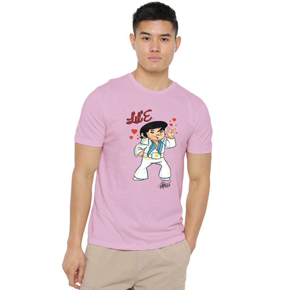 Pink - Back - Elvis Presley Unisex Adult Lil E T-Shirt