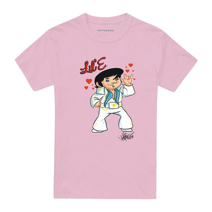 Pink - Front - Elvis Presley Unisex Adult Lil E T-Shirt