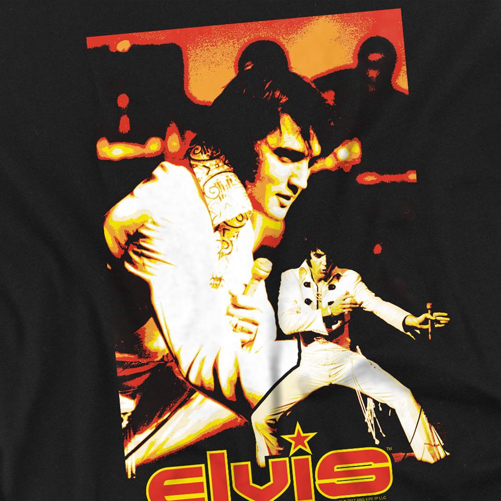 Black - Side - Elvis Presley Unisex Adult Showman T-Shirt