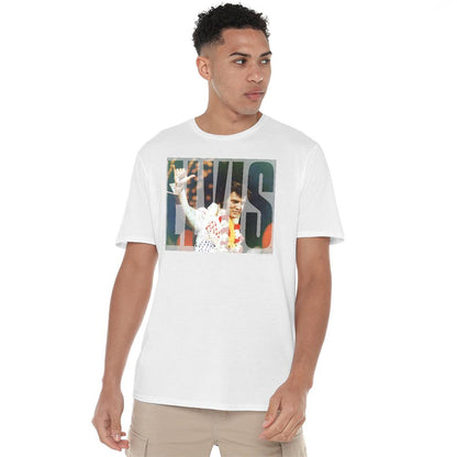 White - Back - Elvis Presley Unisex Adult Aloha Knockout T-Shirt