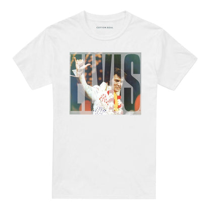 White - Front - Elvis Presley Unisex Adult Aloha Knockout T-Shirt