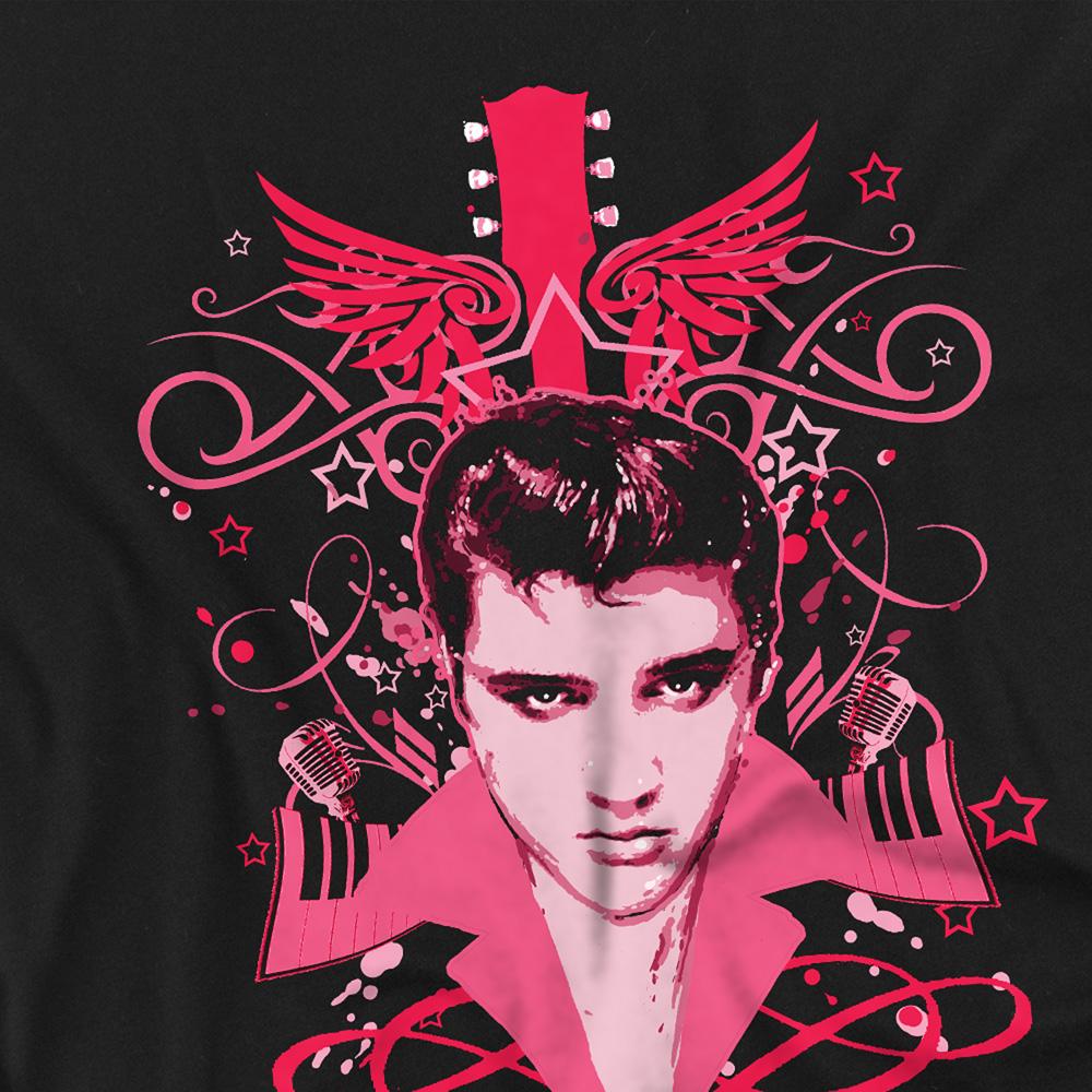 Black - Side - Elvis Presley Childrens-Kids Lets Face It T-Shirt
