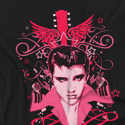 Black - Side - Elvis Presley Childrens-Kids Lets Face It T-Shirt