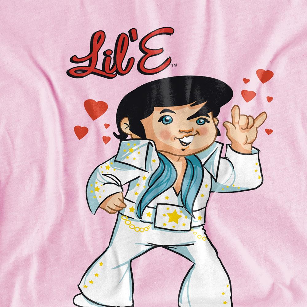 Pink - Side - Elvis Presley Childrens-Kids Lil E T-Shirt