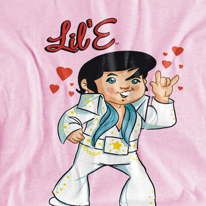 Pink - Side - Elvis Presley Childrens-Kids Lil E T-Shirt