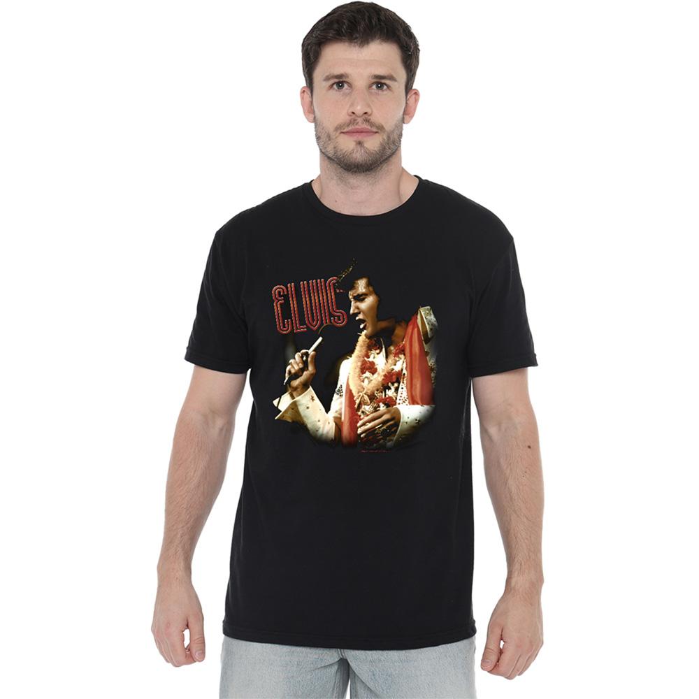 Black - Back - Elvis Presley Unisex Adult Soulful T-Shirt