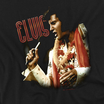 Black - Side - Elvis Presley Unisex Adult Soulful T-Shirt