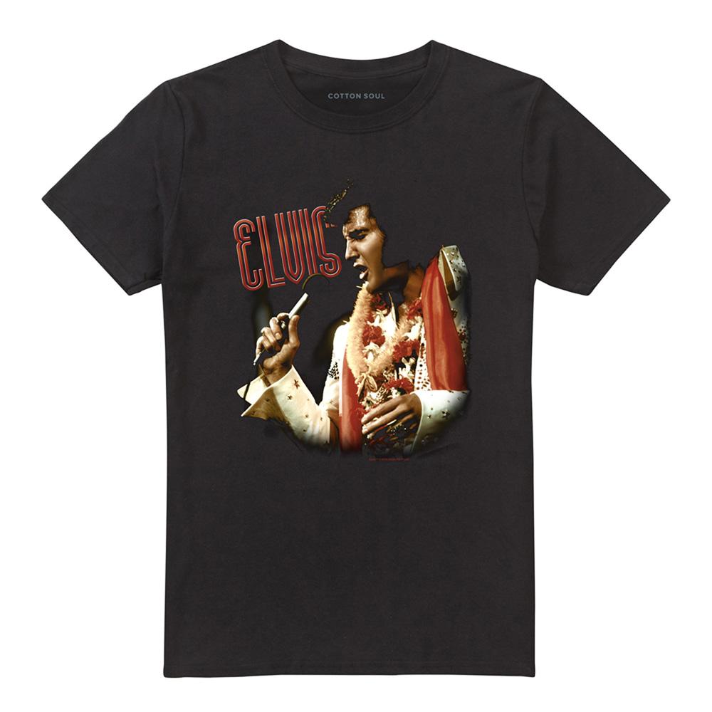 Black - Front - Elvis Presley Unisex Adult Soulful T-Shirt