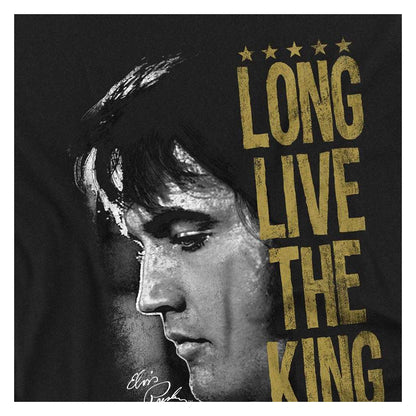 Black - Side - Elvis Presley Childrens-Kids Long Live The King T-Shirt