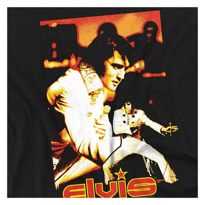 Black - Side - Elvis Presley Unisex Adult Showman T-Shirt