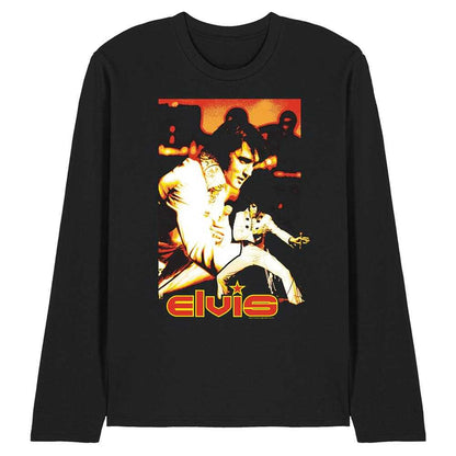 Black - Front - Elvis Presley Unisex Adult Showman T-Shirt