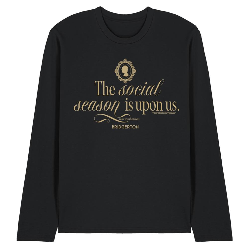Black - Front - Bridgerton Unisex Adult The Social Season Is Upon Us T-Shirt