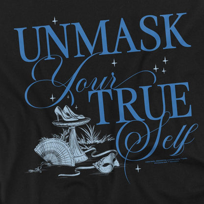 Black - Back - Bridgerton Unisex Adult Unmask Your True Self Long-Sleeved T-Shirt