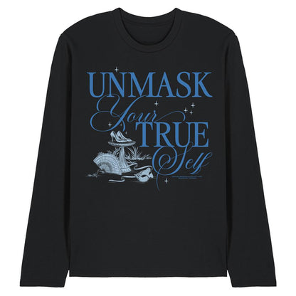Black - Front - Bridgerton Unisex Adult Unmask Your True Self Long-Sleeved T-Shirt
