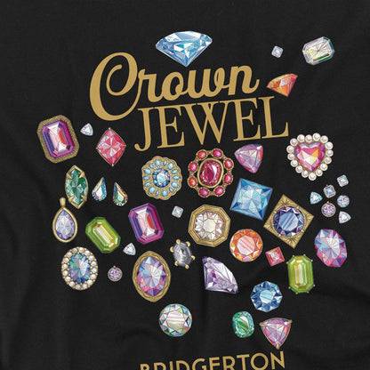 Black - Back - Bridgerton Unisex Adult Crown Jewel Long-Sleeved T-Shirt