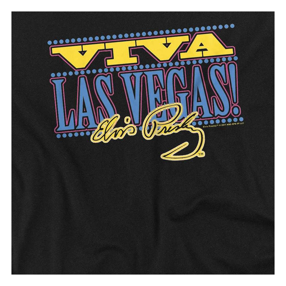 Black - Side - Elvis Presley Unisex Adult Viva Las Vegas Long-Sleeved T-Shirt